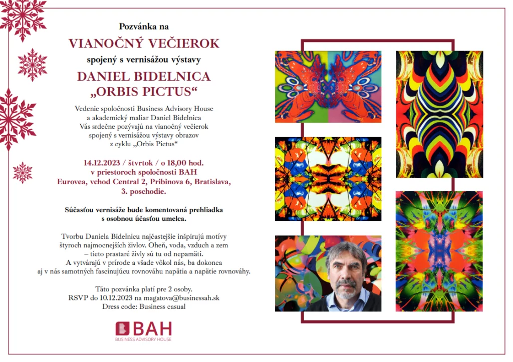 Vernisáž výstavy Orbis Pictus, Business Advisory House | Daniel Bidelnica